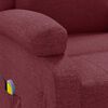 vidaXL Ohrensessel mit Massagefunktion Weinrot Stoff