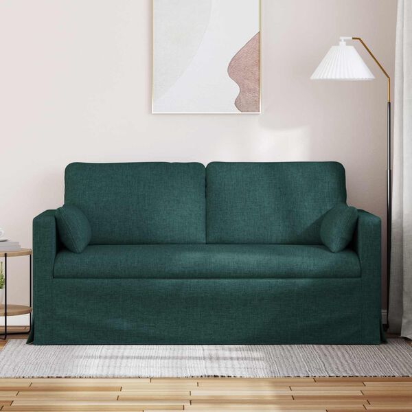 vidaXL Sofa Dunkelgr&uuml;n Gesamtabmessungen: 158 x 78 x 80 cm (B x T x H)