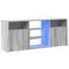 vidaXL TV-Schrank mit LED-Leuchten Grau Sonoma 120x30x50 cm