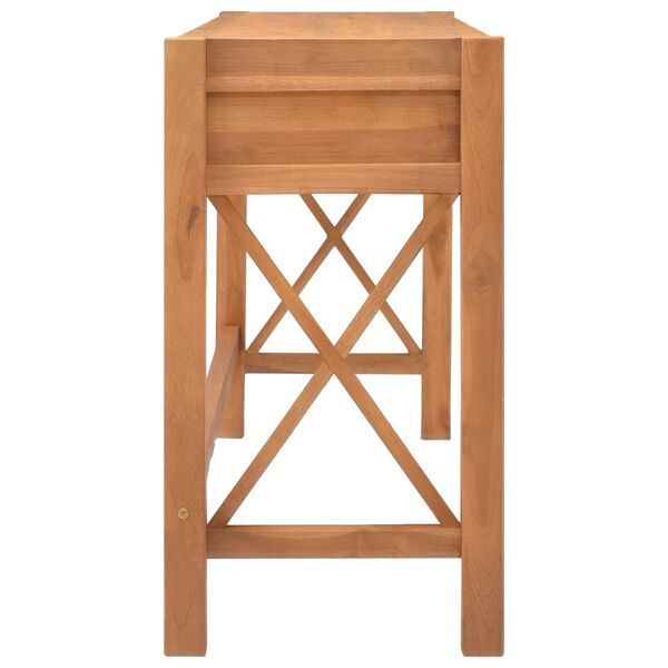 vidaXL Schreibtisch mit Schubladen 120x40x75 cm Massivholz Teak