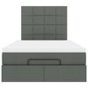 vidaXL Ottoman-Bett mit Matratze Dunkelgrau 120x200 cm Stoff