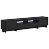 vidaXL 5-teiliges LED TV Schrank Schwarz Holzwerkstoff