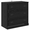 vidaXL Sideboards 2 pcs Schwarz Eichen-Optik 70 x 35,5 x 67,5 cm