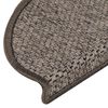 vidaXL Treppenmatten Selbstklebend Sisal 15 Stk. 65x21x4 cm Grau-Beige