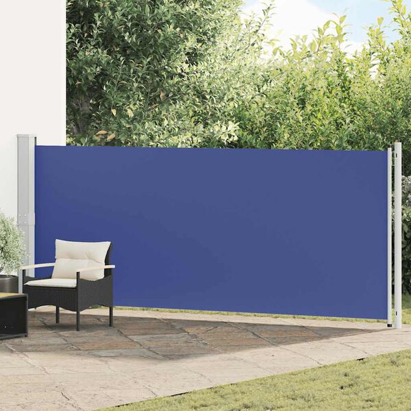 vidaXL Seitenmarkise Ausziehbar 600x160 cm Blau