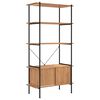 vidaXL Regal mit 5 B&ouml;den und Schrank 80x40x163 cm Stahl Holzwerkstoff