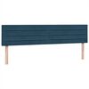 vidaXL Boxspringbett mit Matratze Dunkelblau 180x220 cm Samt