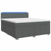 vidaXL Boxspringbett mit Matratze Dunkelgrau 140 x 200 cm Stoff