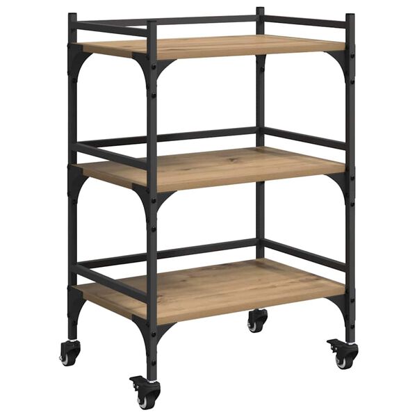 vidaXL K&uuml;chentrolley Artisan-Eiche 50 x 35 x 75,5 cm Holzwerkstoff