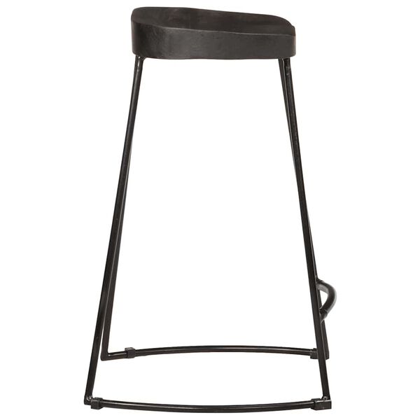 vidaXL Barhocker 2 Stk. Schwarz 45x40x62 cm Mango Massivholz