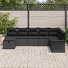 vidaXL Gartensofa-set mit Kissen 8 pcs Schwarz Poly-Rattan
