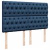 vidaXL Ottoman-Bett mit Matratze Blau 140x200 cm Stoff