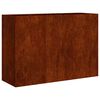 vidaXL Pflanzk&uuml;bel Rostig 120x40x80 cm Wetterfester Stahl