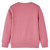 Kinder-Sweatshirt Samt-Patchwork Himbeerrosa 116