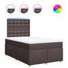 vidaXL Boxspringbett mit Matratze Dunkelbraun 120x200 cm Stoff