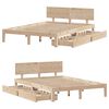 vidaXL Massivholzbett mit Schubladen 140x200 cm Kiefer