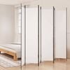 vidaXL 6-tlg. Paravent Wei&szlig; 300x220 cm Stoff