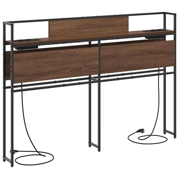 vidaXL Stauraum-Kopfteil Braun Eichen-Optik 160 cm Holzwerkstoff