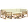 vidaXL Outdoor-Sofagarnitur 7 stk. Wei&szlig; und Creme