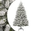 vidaXL K&uuml;nstlicher Weihnachtsbaum Klappbar Beschneit 210 cm