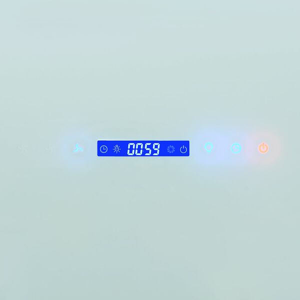 vidaXL Dunstabzugshaube Wandmontage Edelstahl 756 m&sup3;/h 90 cm Wei&szlig;