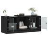 vidaXL TV-Schrank mit Glast&uuml;ren Schwarz 102x37x42 cm
