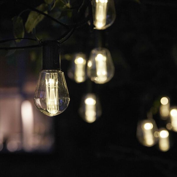 Luxform Solarbetriebene Partylichter 10 LEDs Alicante Transparent