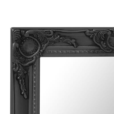 vidaXL Wandspiegel im Barock-Stil 50x50 cm Schwarz