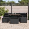 vidaXL Garten-Sofa-Set 7 pcs Schwarz Poly-Rattan