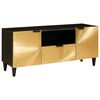 vidaXL TV-Schr&auml;nk Schwarz und Gold 105 x 33 x 46 cm Holzwerkstoff