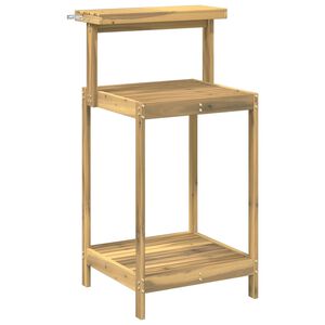 vidaXL Outdoor Umtopfbank 56,5 x 48,5 x 107 cm Massivholz Akazie Wei&szlig;
