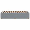 vidaXL Bettgestell ohne Matratze Hellgrau 90x200 cm Stoff