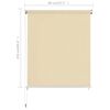 vidaXL Au&szlig;enrollo Creme 80x230 cm HDPE