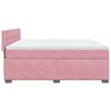 vidaXL Boxspringbett mit Matratze Rosa 180x200 cm Samt