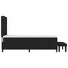 vidaXL Boxspringbett mit Kopfteil Schwarz 100 x 200 cm Stoff