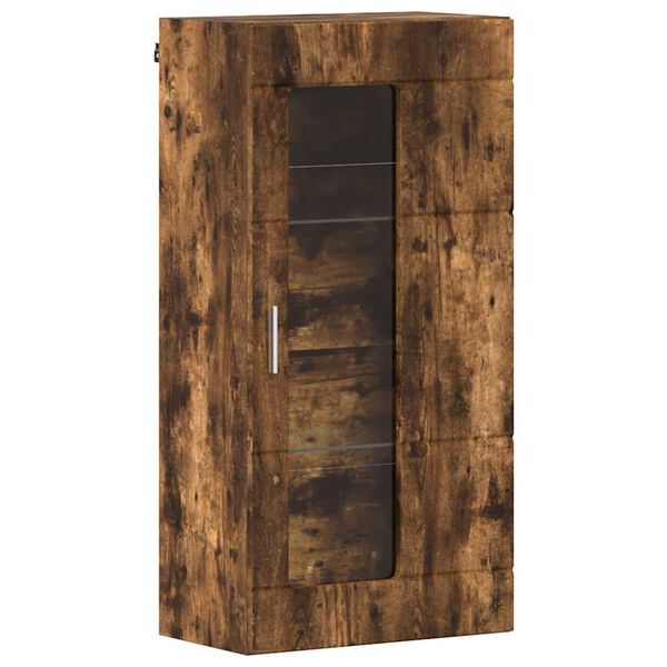 vidaXL Wandmontierter Schrank mit Regal Räuchereiche 55 x 29 x 100 cm