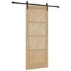 vidaXL Schiebet&uuml;r Nat&uuml;rlich und Schwarz 86 x 211 cm
