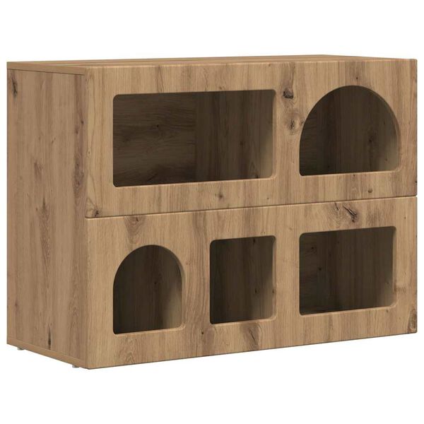vidaXL Sideboard Artisan-Eiche 80,5 x 35 x 59 cm Holzwerkstoff