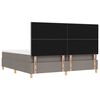 vidaXL Boxspringbett mit Matratze Taupe 200 x 200 cm Stoff