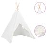 vidaXL Kinder Tipi-Zelt mit Tasche Pfirsichhaut Wei&szlig; 120x120x150 cm