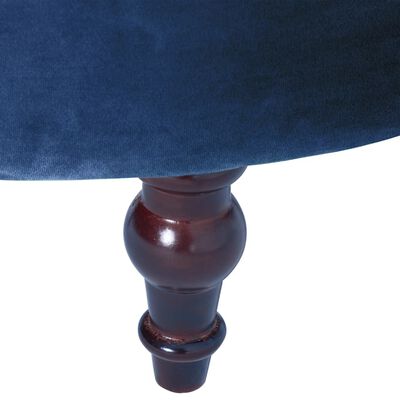 vidaXL Stuhl mit hoher Rückenlehne Blau Samt