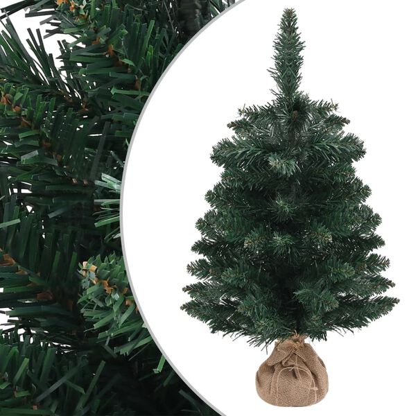 vidaXL Künstlicher Weihnachtsbaum mit Ständer Grün 60 cm PVC