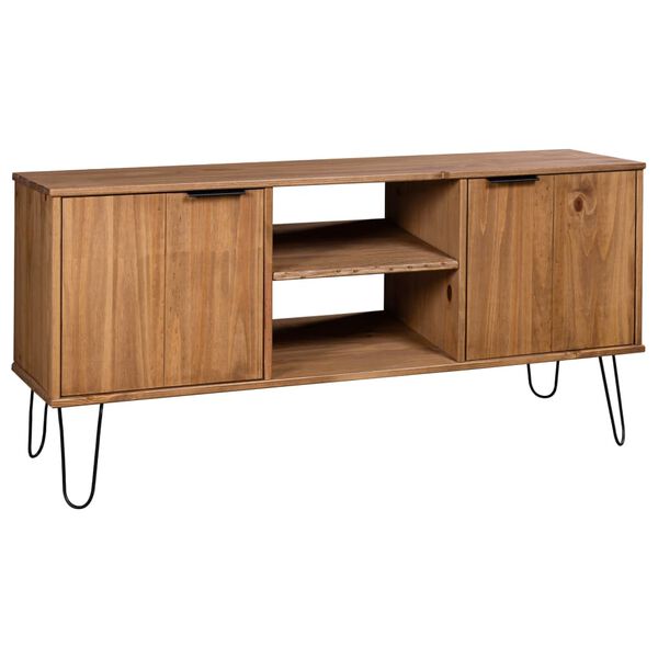 vidaXL TV-Schrank New York Natur Massivholz Kiefer