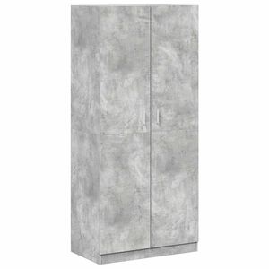 vidaXL Kleiderschrank Betongrau 90x52x200 cm Holzwerkstoff