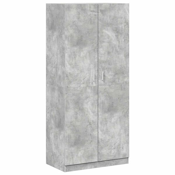vidaXL Kleiderschrank Betongrau 90x52x200 cm Holzwerkstoff