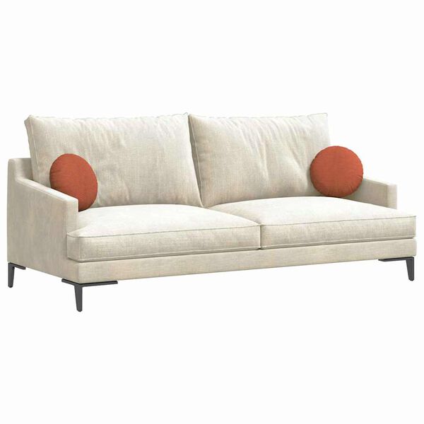 vidaXL Sitzkissen 2 pcs Rot-Orange &Oslash; 30 cm Cordstoff