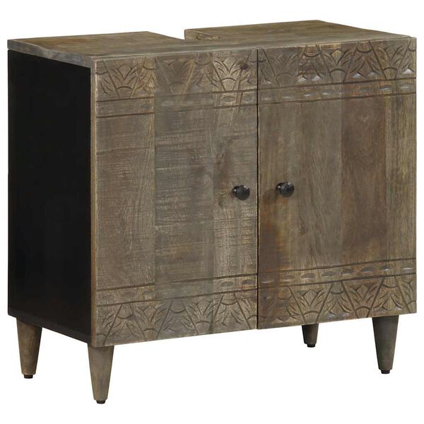 vidaXL 2-tlg. Badm&ouml;bel-Set Massivholz Mango