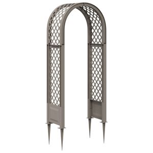 vidaXL Rosenbogen mit Spitzen Grau 97 x 43 x 218 cm PP