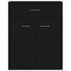 vidaXL Sideboard Schwarz 60x30x75 cm Holzwerkstoff