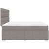 vidaXL Boxspringbett mit Matratze Taupe 200x200 cm Stoff